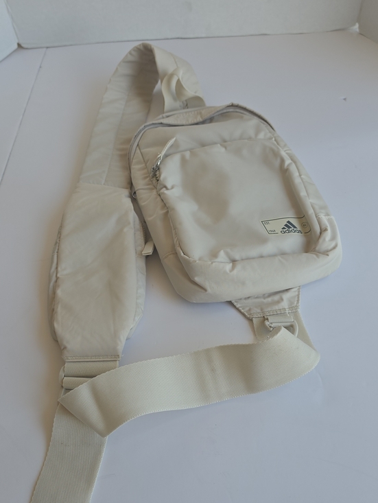 adidas Other - Adidas Essentials Sling Crossbody Bag Beige Multi Pocket Strap Pouch